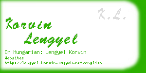 korvin lengyel business card